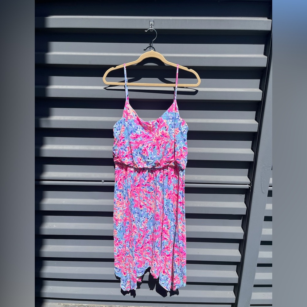 Lilly Pulitzer Pink & Blue Floral Mini Dress